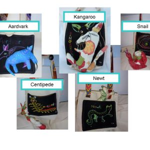 Cotton embroidered Bags for children with softie